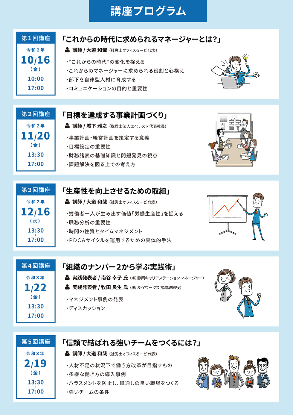 第1期ビジネスマネージャー養成講座のご案内